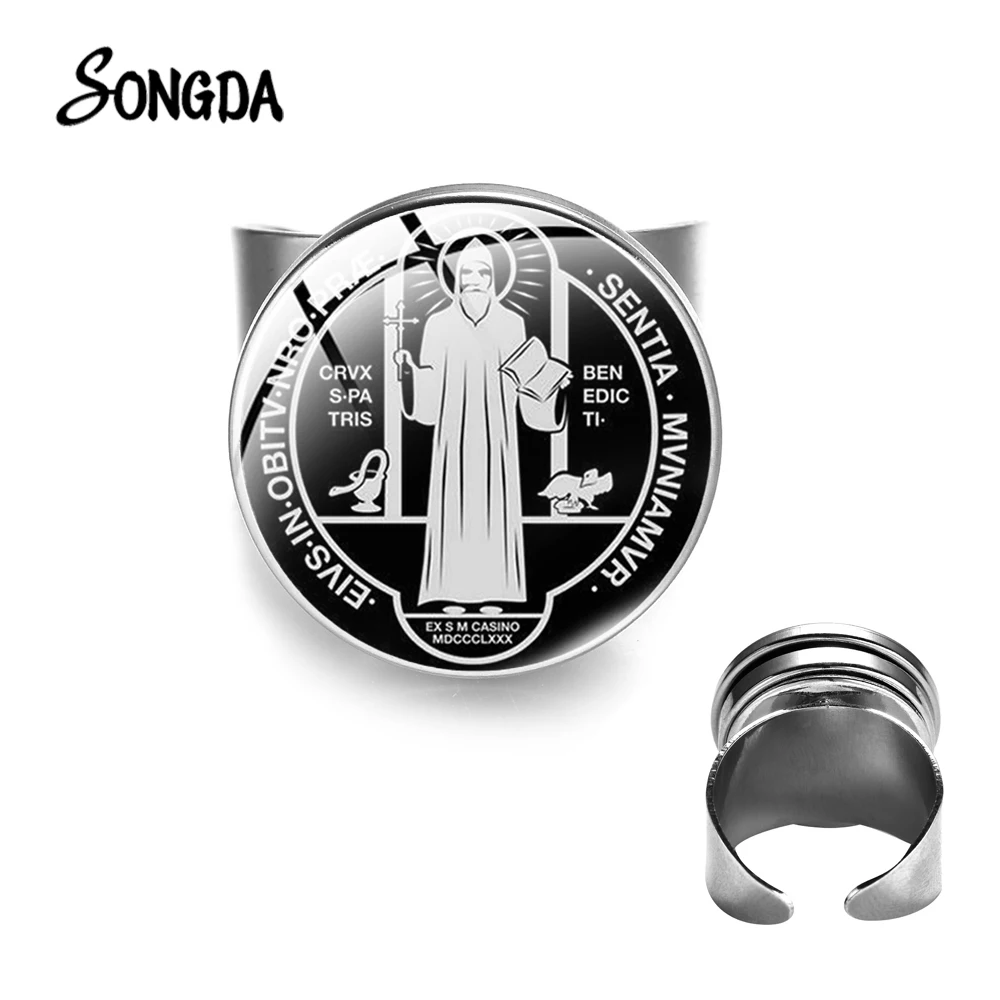 Новый святой Бенедикт Экзорцизм кольцо католические религиозные Санкт медаль