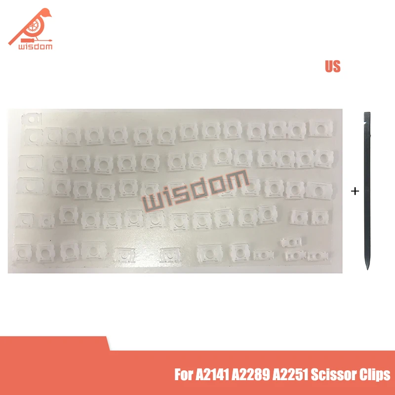 

Full New A2141 A2289 A2251 US UK A complete set of Clip Scissor Hinge Keycap for Macbook Pro Retina 13"16"2019 2020 Clip Scissor