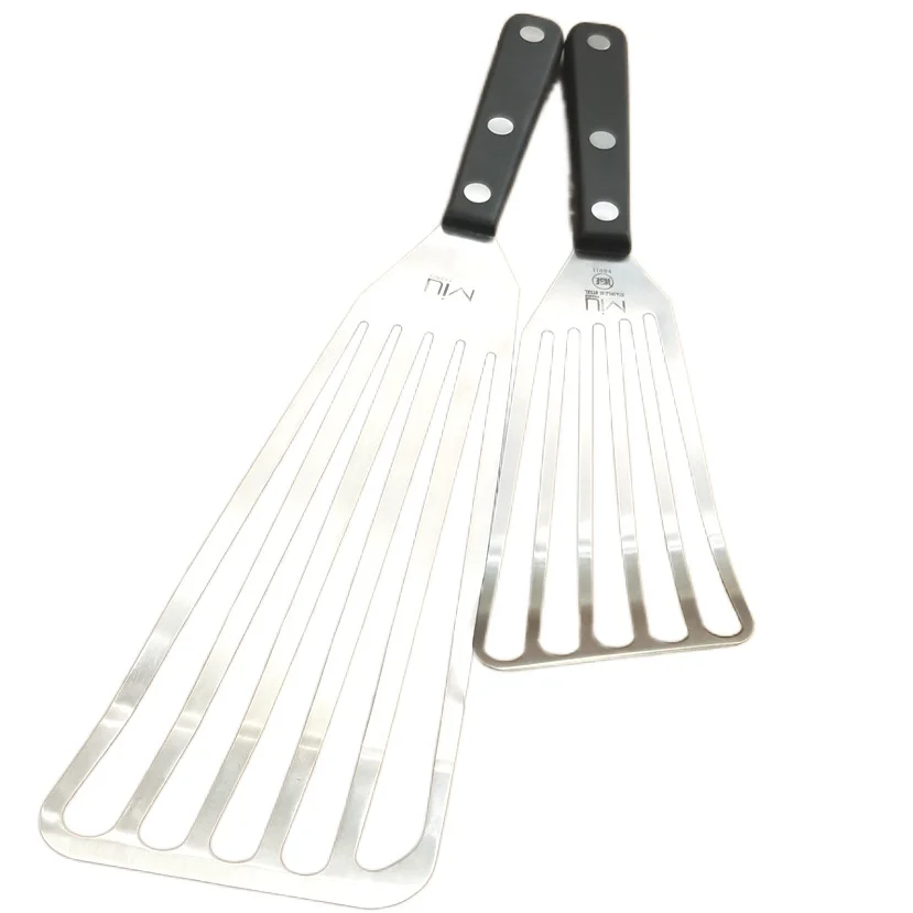 

Set of 2 Small+Large Stainless Steel Slotted Turner, 3 by 11-Inch +13-1/2-Inch