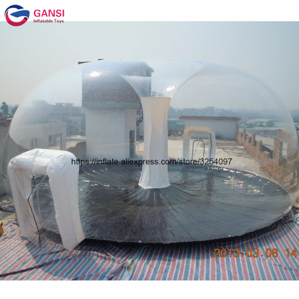 Online Party-Event Neue Design Aufblasbare Rasen Dome Zelt 10m Durchmesser Aufblasbare Kristall Blase Zelt Für Mountain Resort
