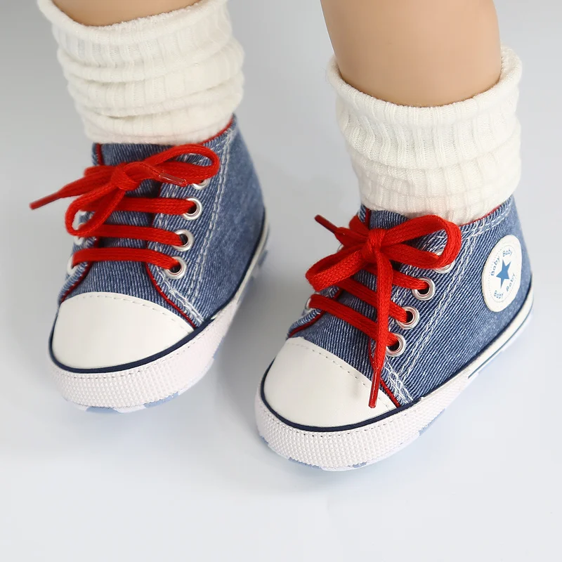 

Baby Classic Canvas Sports Shoes Cotton Soft Sole Anti-slip Star Solid First Walkers Sneaker Infant Toddler Boys Girls Shoes