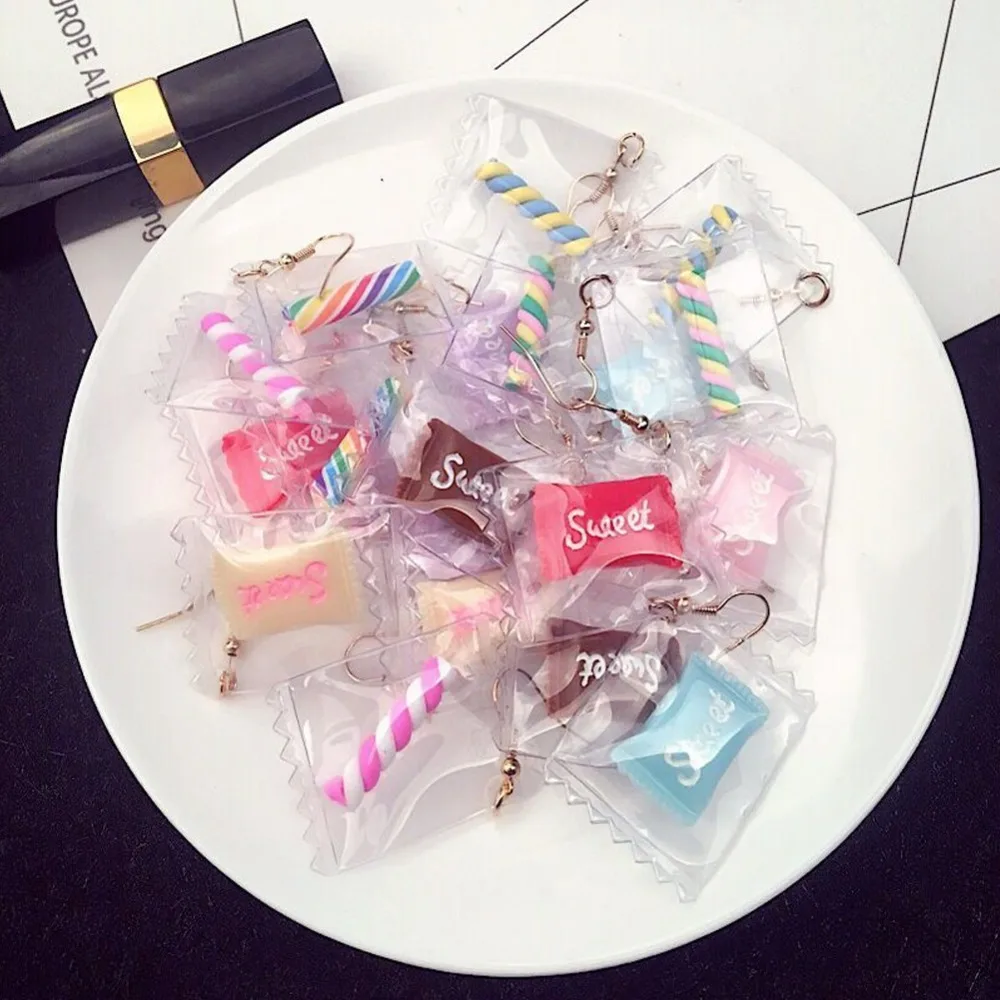 Прекрасная пластиковая сумка покрытая леденцов сердце с фруктами длинные