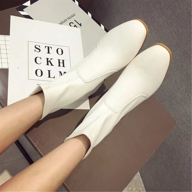 2019 г. модные роскошные женские носки Фетиш на высоком каблуке кожаные ботильоны