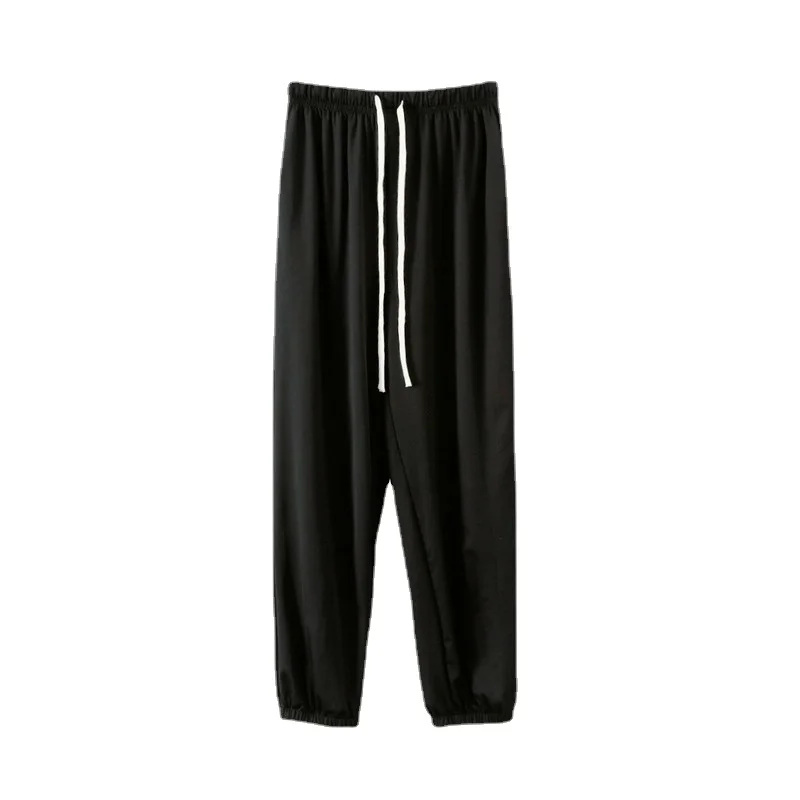 

HXJJP New Casual Elastic Waist Pants Loose Sportswear Women's High-waisted Wide-legged Ankle-Length Harun Pants