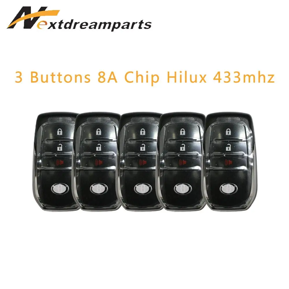 Оригинальный Автомобильный ключ для Toyota Hilux 433mhz 3 кнопки 8A чип BM1EW|Ключ от авто| |