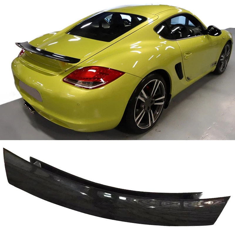 

Car Rear Trunk Spoiler Wing Lip For Porsche 987 Cayman 2005 - 2012 Rear Trunk Boot Lip Wing Spoiler Carbon Fiber
