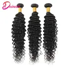 Натуральные кудрявые пучки волос перуанские глубокие вьющиеся волосы для наращивания, человеческие волосы, вьющиеся натуральные волосы естественного цвета 1B 100% натуральные человеческие пучки волос