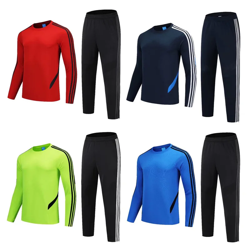 

Men Soccer Tracksuit Sportwear Man Running Fitness Workout Uniform Match Training Casual Clothes For Adult Adolescent Child