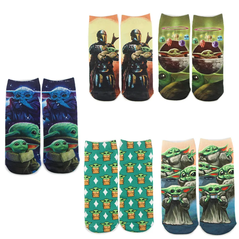 Лидер продаж 2021 Детские хлопковые носки Звездные войны Master Yoda талисман