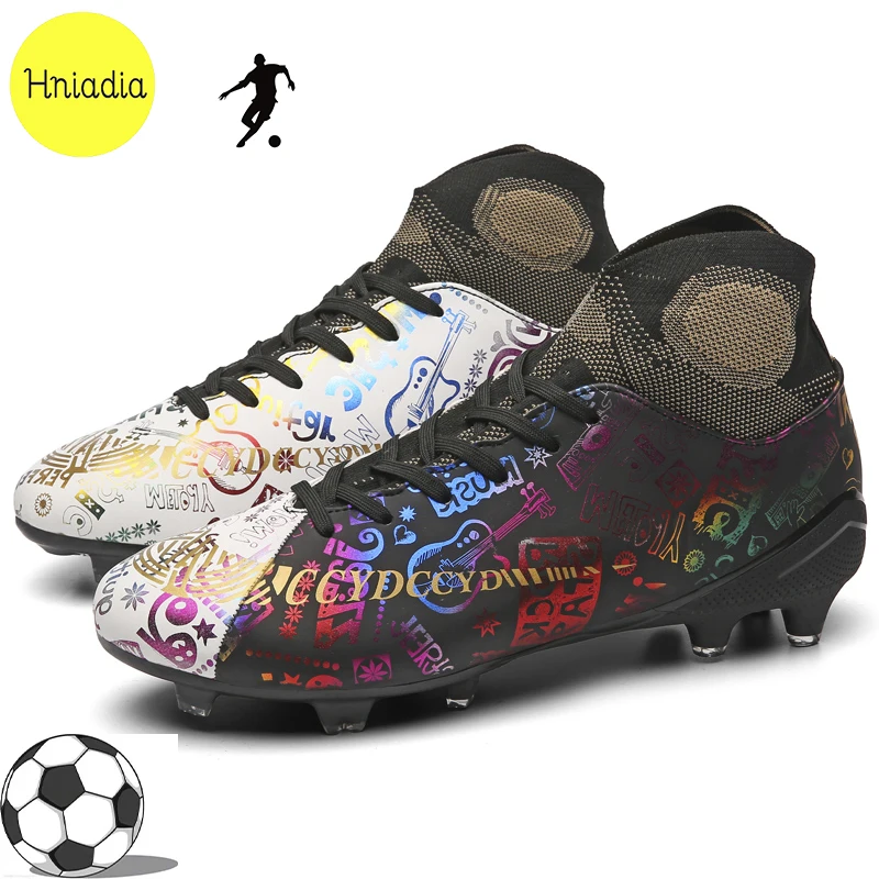 

Hniadia Soccer Shoes Same As Messi Football Boots Huteira Campo бутсы Zapatos De Fútbol бутсы Chuteira Campo Football Cleats New