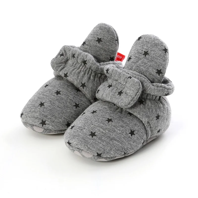 

Baby Boy Girl Socks Toddler Shoes Solid Prewalkers Booties Cotton Winter Soft Anti-slip Warm Newborn Infant Crib Shoes
