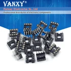 20 шт. DIP-8 круглое отверстие 8 контактов 2,54 мм DIP DIP8 IC Socket Adapter припой 8-контактный разъем IC
