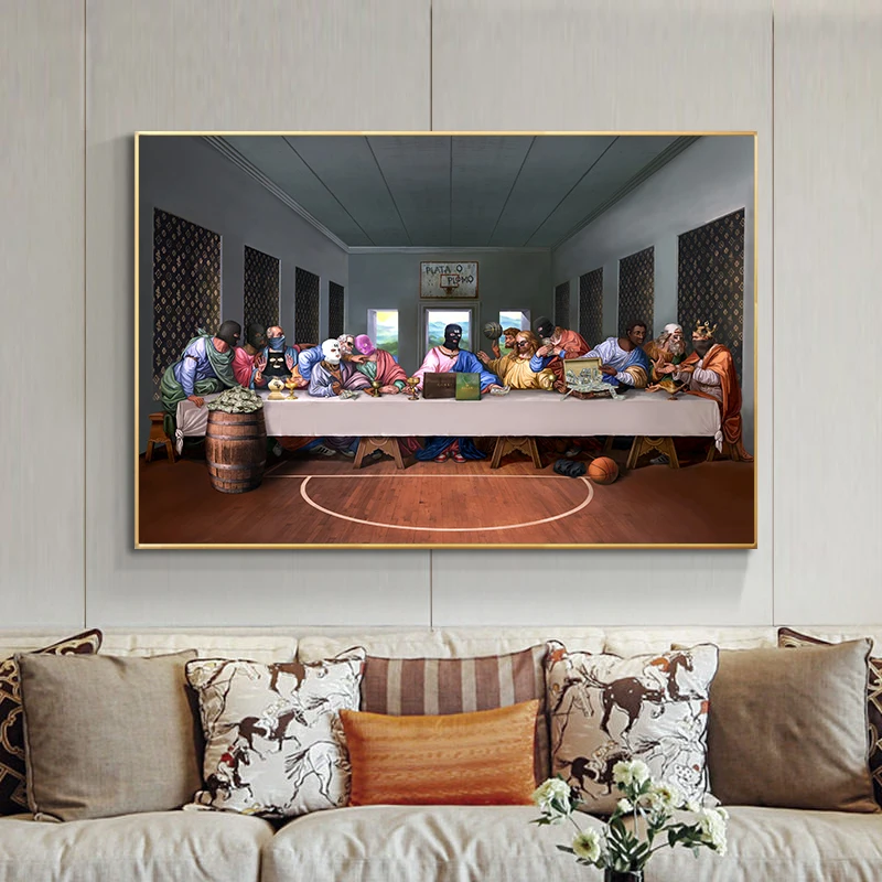 Винтажные постеры на холсте с надписью Last Supper | Дом и сад