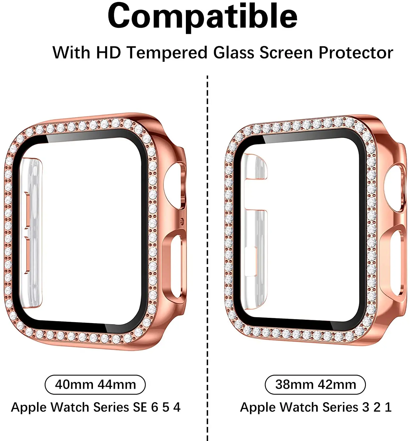 Стекло и чехол для Apple Watch 44 мм 40 42 38 защитный бампер аксессуары iwatch series 3 4 5 6 se 7 45 41 |