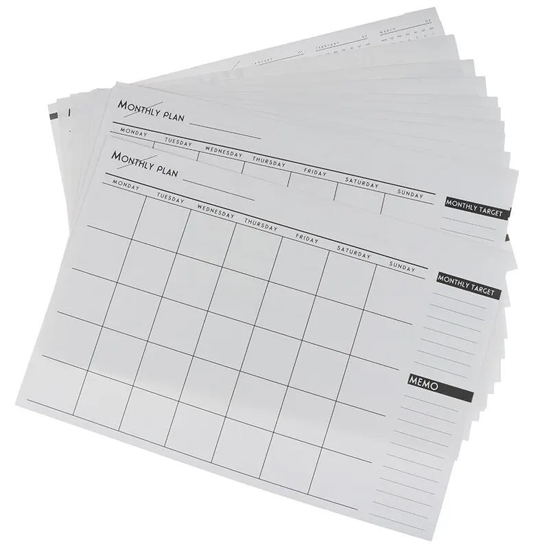 Календарь ежемесячный планировщик месячный дневник персональный ноутбук