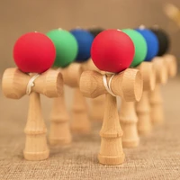 mini 933 8cm pu kendama wooden toy professional kendama skillful juggling ball game toys for children outdoors
