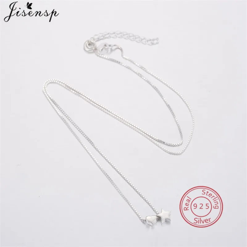 

New Arrival Fashion 925 Sterling Silver Moon & Star Pendant Necklace for Women Exquisite Sterling Silver Jewelry Mum Gift