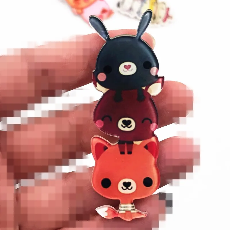 1 шт. каваи медведь лиса сложенные животные японское аниме косплей иконы