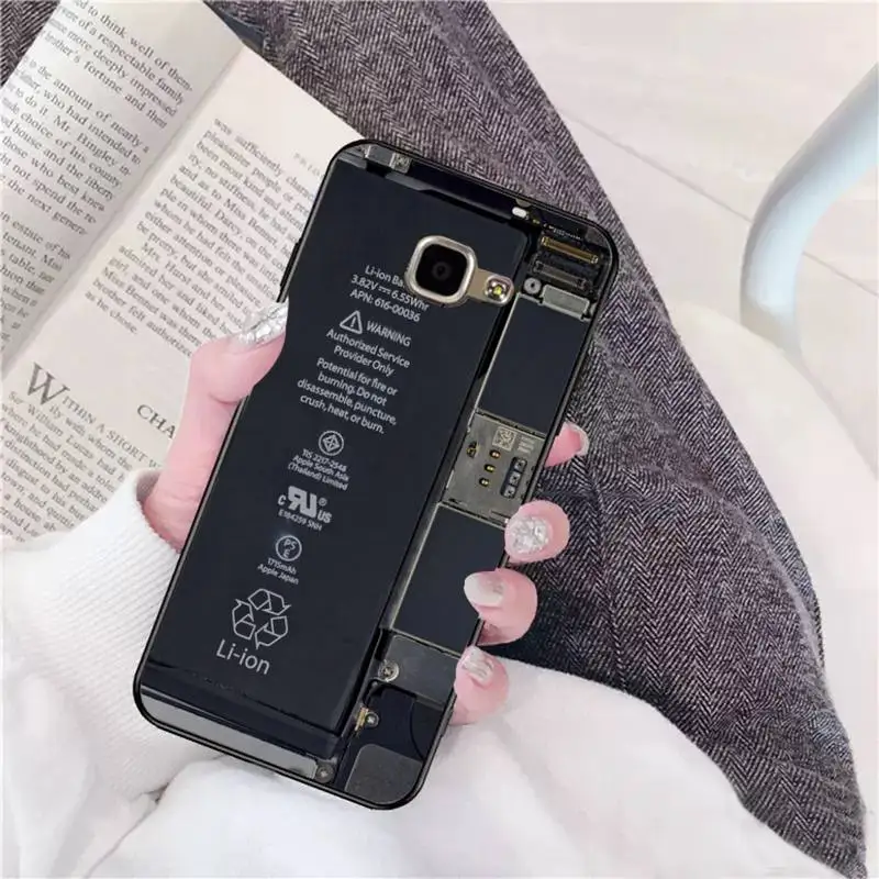 

Mobile Phone Motherboard Black TPU Phone Case For Samsung A 9 10 20 30 40 M20 S 30 31 J5(2015) J5prime 6 7 Plus