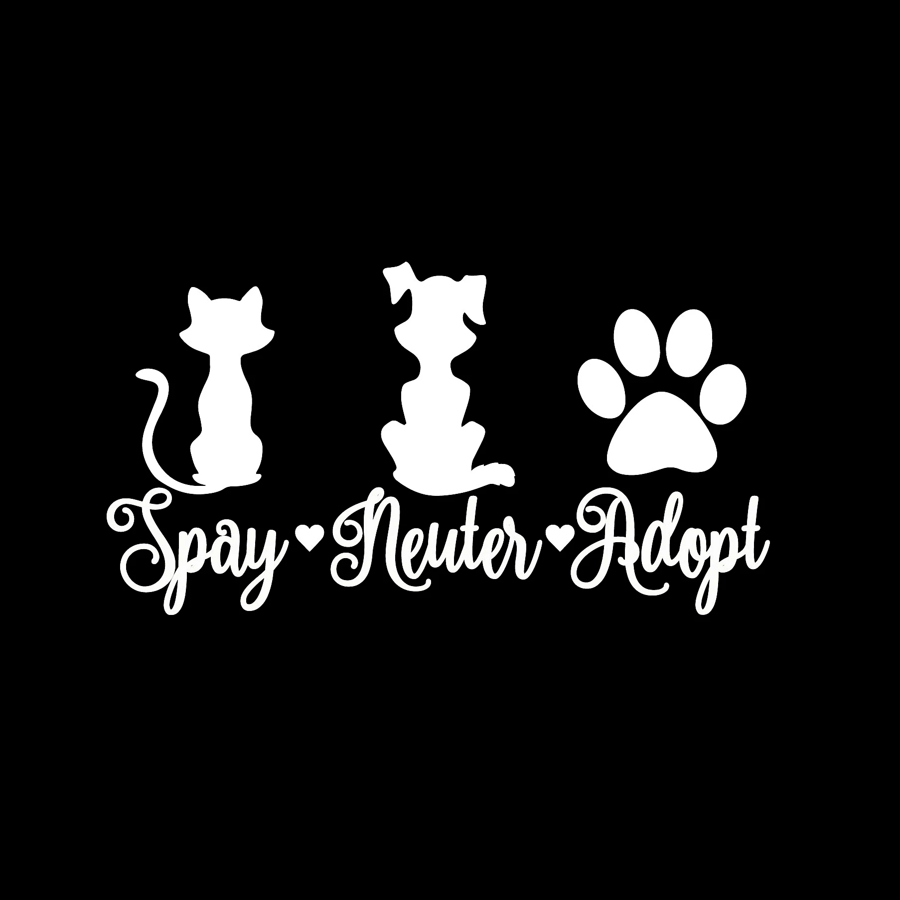 Neuter Adopt Decal Window Bumper Sticker Car Dog Cat Pet Rescue Paw Love Vinyl Wrap | Автомобили и мотоциклы