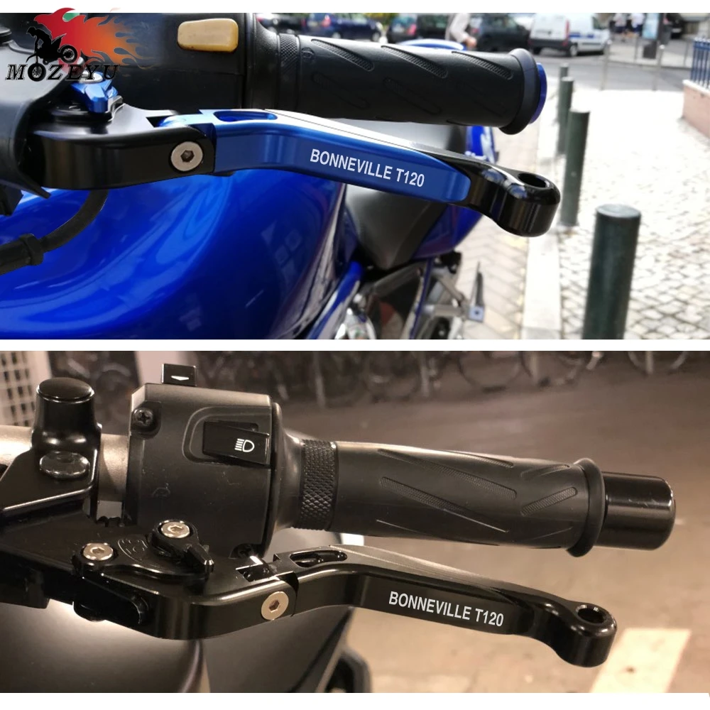 

CNC aluminium Motorcycle Adjustable Folding Extendable Brake Clutch Lever For TRIUMRH BONNEVILLET 120 2016-2018 2017