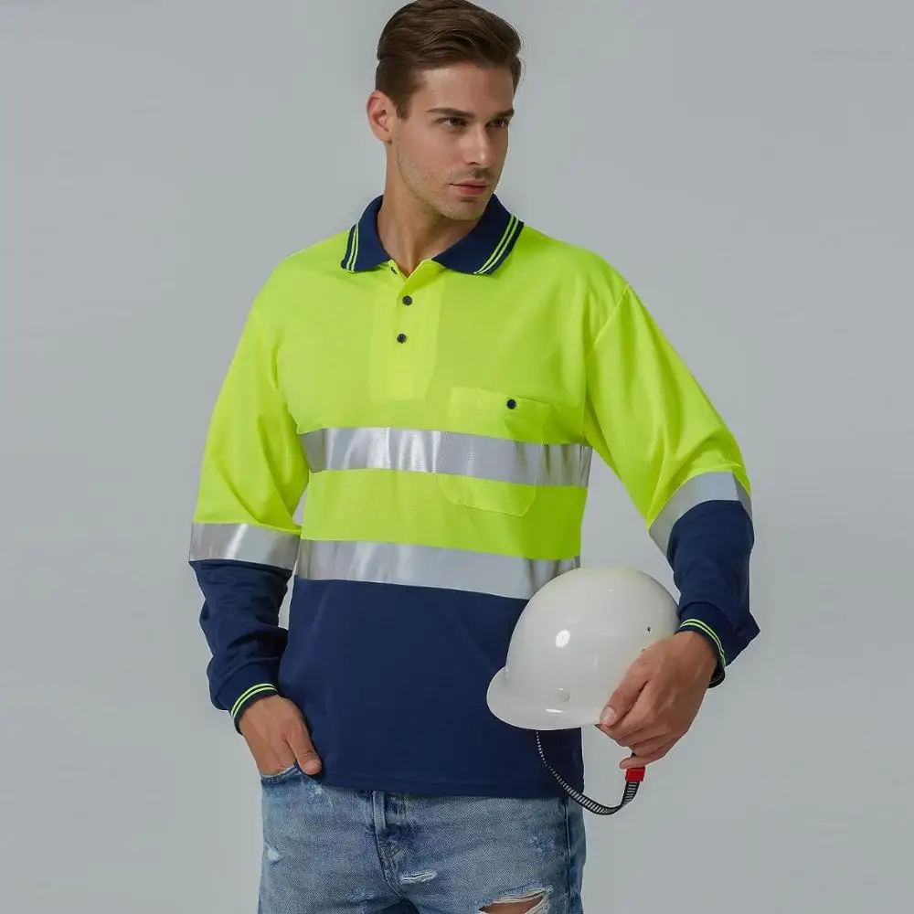 Высококачественная рабочая одежда Мужская/женская футболка Hi viz Защитная