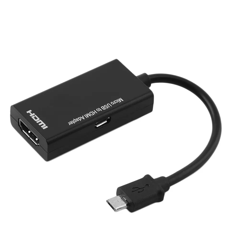 Дисплей порт Micro USB к HDMI Кабель адаптер конвертер Черный 12 см портативный
