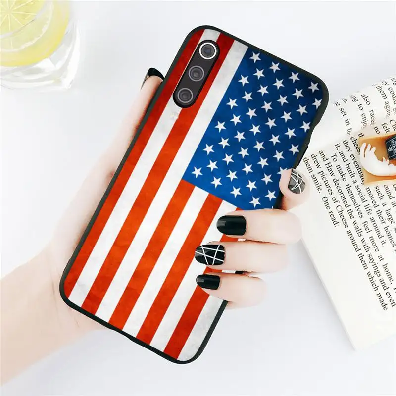 

American USA Flag Phone Cases For Xiaomi Redmi note 7 8 9 t k30 max3 9 s 10 pro lite Luxury brand shell funda coque