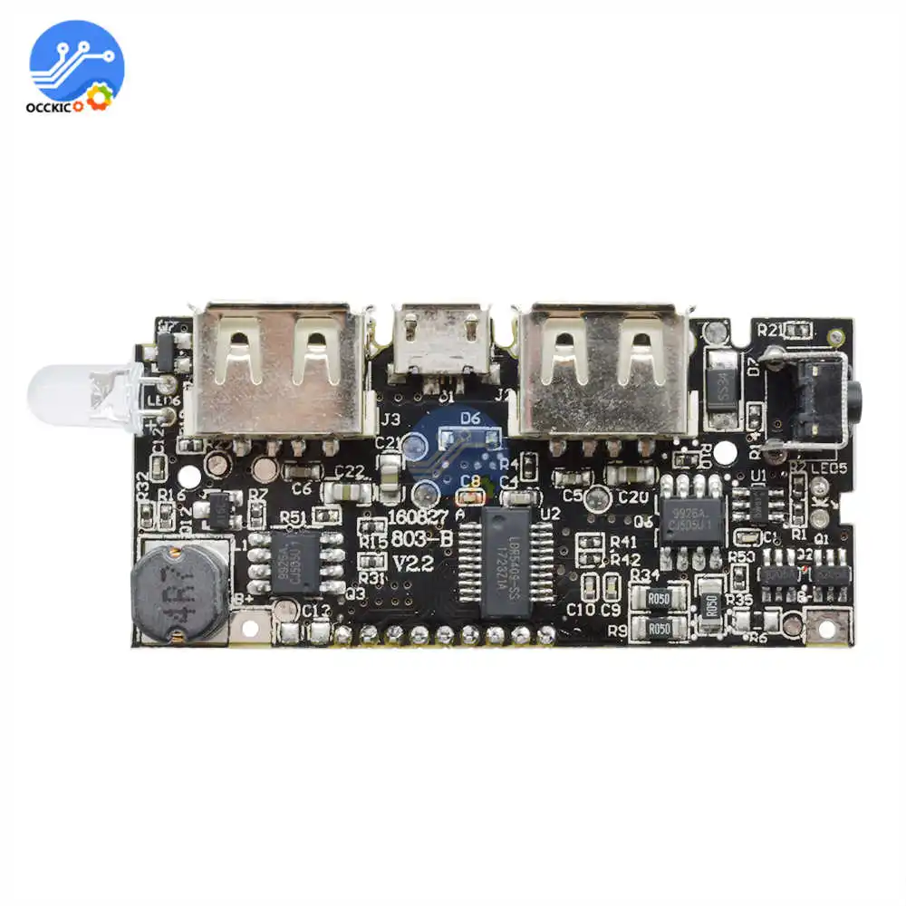 Двойной USB 5 в 1 а 18650 Мобильный Внешний аккумулятор зарядное устройство PCB модуль