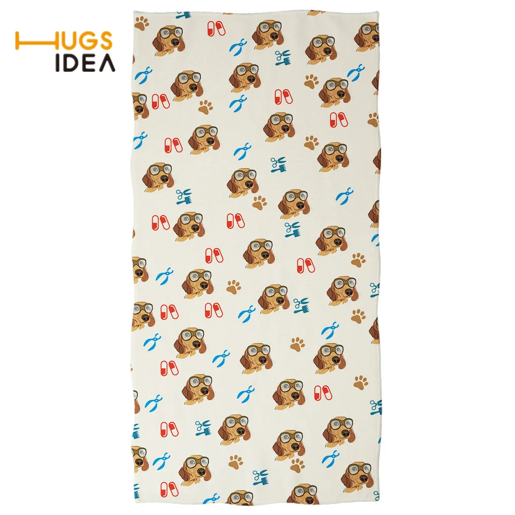 

HUGSIDEA симпатичное мультяшное ветеринарное полотенце из микрофибры для йоги, мягкое полотенце для путешествий, плавания, спорта, полотенце д...