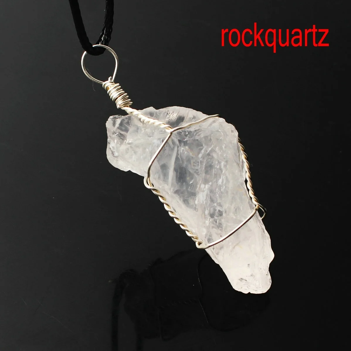 rock with rope 1 шт чакра кварц натуральный образец кристаллического минерала грубая нерегулярная подвеска ручной работы драгоценный камень с бесплатной веревкой - Цвет: rock with rope