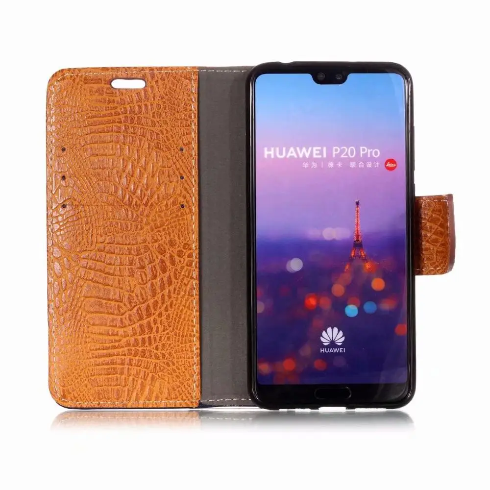 Ретро высокого класса крокодиловый узор кожа задняя крышка для huawei P30 pro Чехол