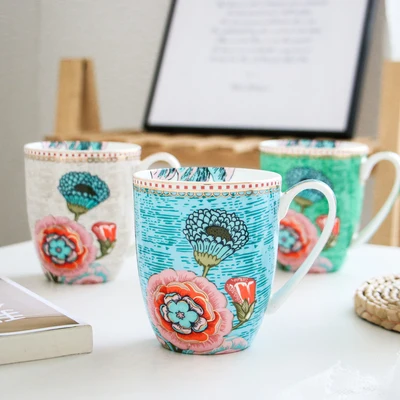 Европейский стиль искусственная кожа офисный черный чай большая чашка с крышкой