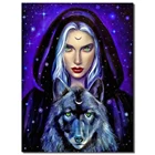 Набор для алмазной вышивки Ведьма и волк, картина из круглыхквадратных страз 5D сделай сам, мозаика, домашнее искусство, украшение для стен, подарок, Новинка