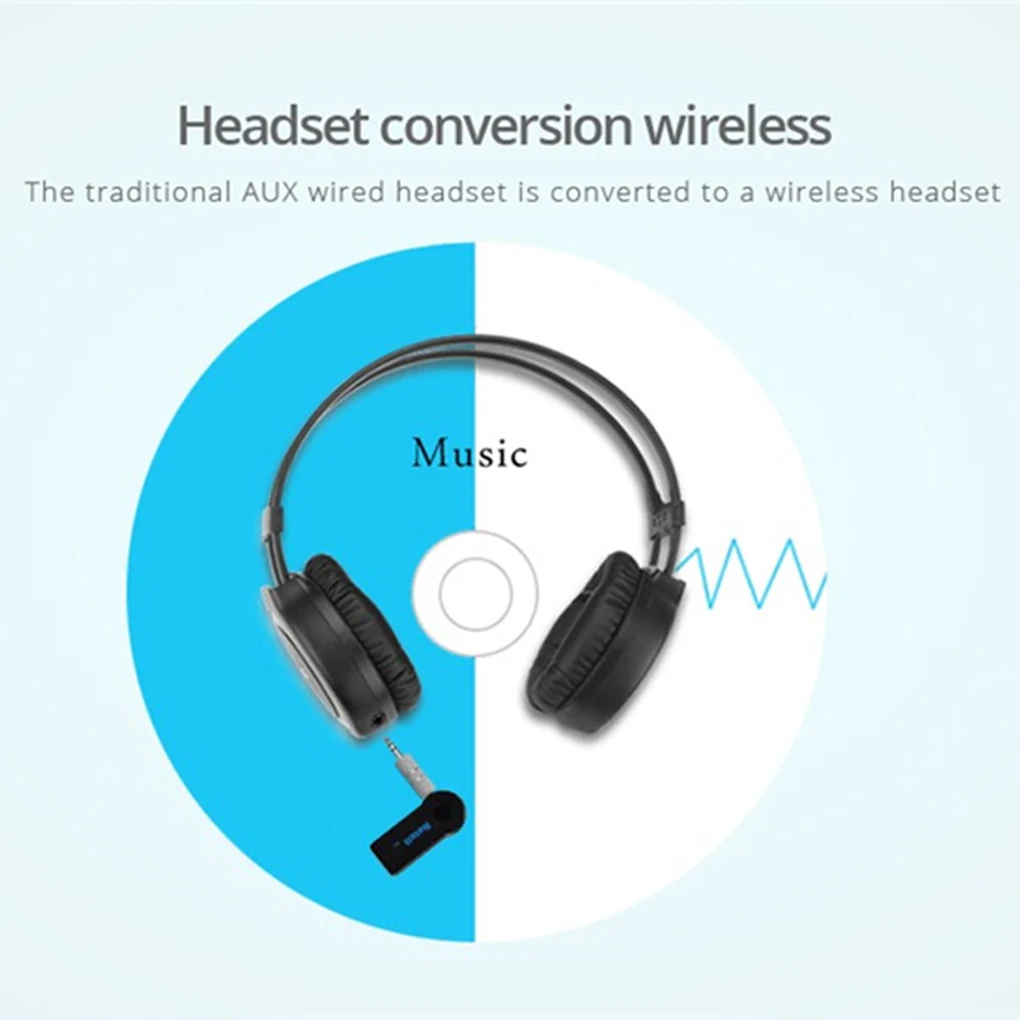 Беспроводной Bluetooth Автомобильный приемник 4,1 адаптер 3,5 мм разъем аудио передатчик Громкая связь телефонный звонок AUX музыкальный приемник для домашнего ТВ MP3