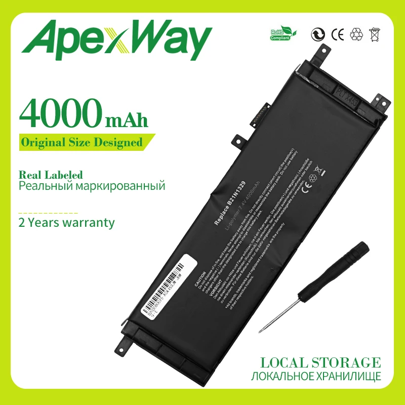 Apexway Новый аккумулятор для ноутбука ASUS D553M F453 F453MA F553M P553 P553MA X453 X453MA X553 X553M X553B X553MA X403M