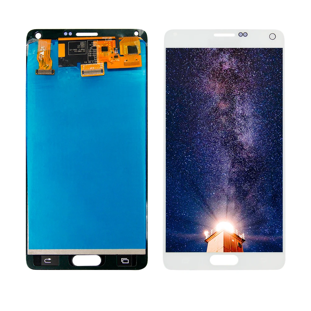 Для Samsung Galaxy Note 4 N910 N910A SM N910V AMOLED дисплей сенсорный экран дигитайзер панель Стекло