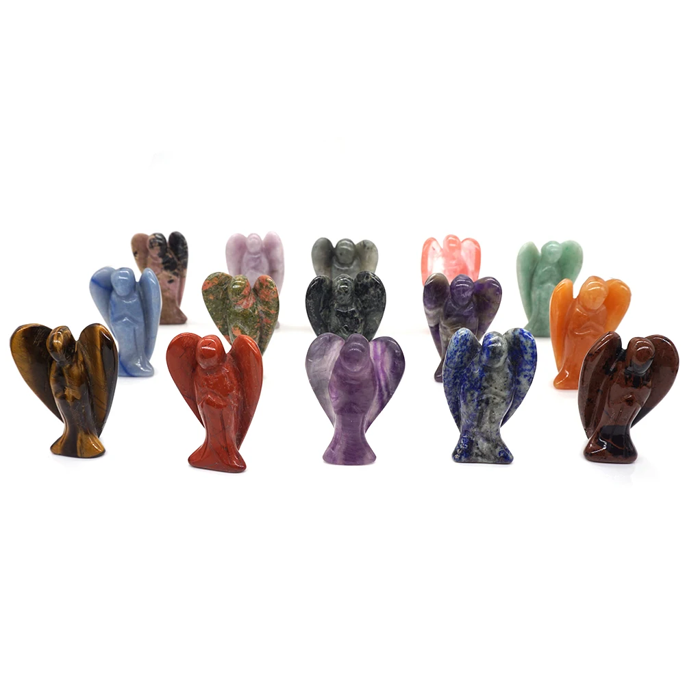 2 &quotАнгел-хранитель фигурка исцеляющий кристалл драгоценный камень статуя Семья