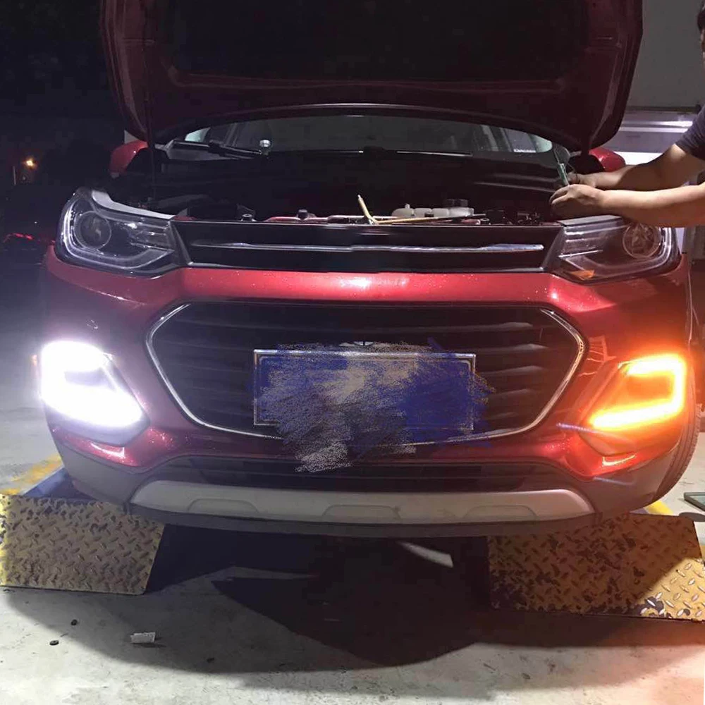Автомобильные мигающие дневные ходовые огни 1 пара для Chevrolet Trax 2017 2018