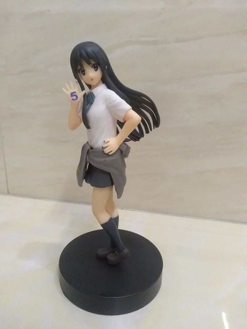 Аниме K ON! Экшн фигурка Akiyama Mio 5th Ver ПВХ Коллекционная модель кукла игрушка 18