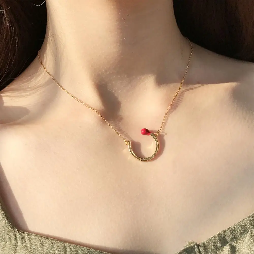

Amaiyllis S925 Sterling Silver Matches Clavicle Necklaces Pendant Personality Silver Pendant Necklace For Women Jewellry