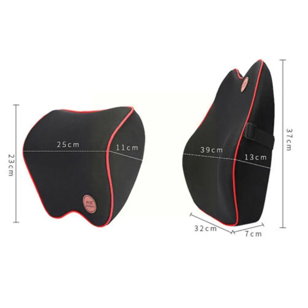 

Breathable Fabric Auto Cushion Car Pillow Lumbar Support Lower Back For Car Cushion Pain Foam Support Waist Pillow Mem L4W6