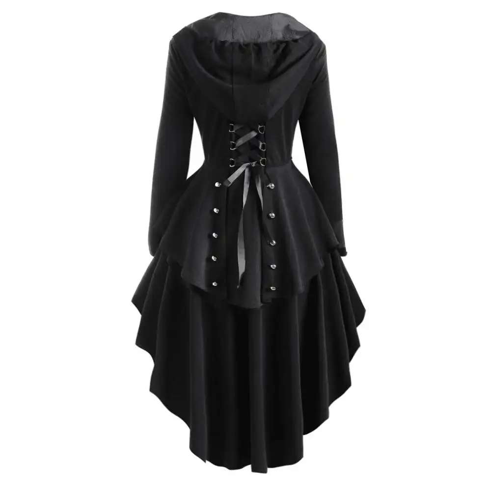 Женский Тренч с капюшоном ROSEGAL асимметричный однотонный плащ со шнуровкой и