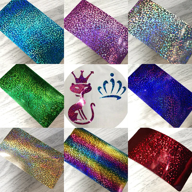 

DIY Clothing Film Heat Transfer Vinyl Iron-On Heat Press T-Shirt Cricut Film Sequins Magic Color Lettering Film