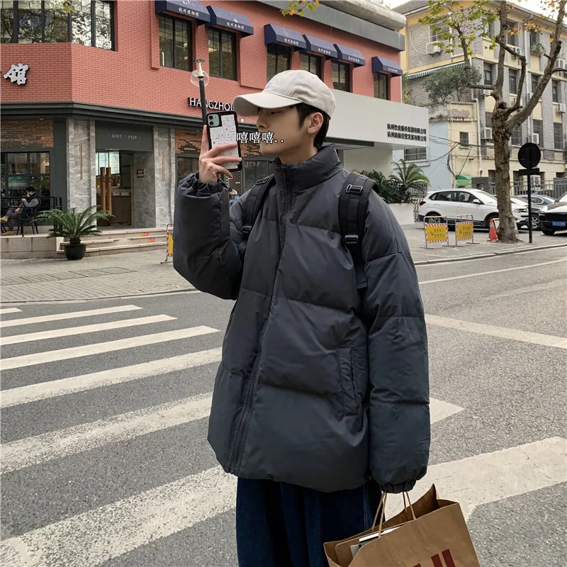 Winter Jacket Men Warm Fashion Casual Thicken Stand-collar Coat Men Korean Loose Multicolor Short Coat Mens Oversized Parker