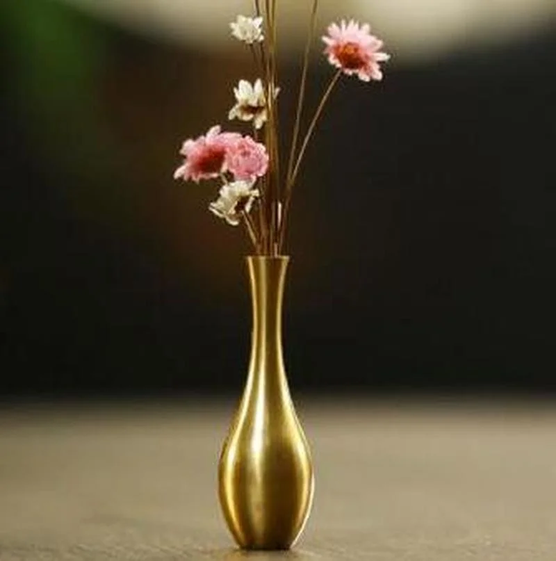 Маленькая декоративная ваза из чистой меди медное украшение для стола