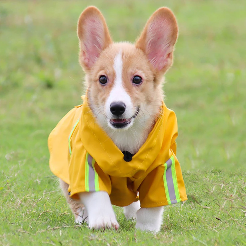 

Pet Waterproof Raincoats Pet Dog Outdoor Reflective Raincoat Border Collie Rain Coat Cloak Breathable Medium Large Dog Clothes