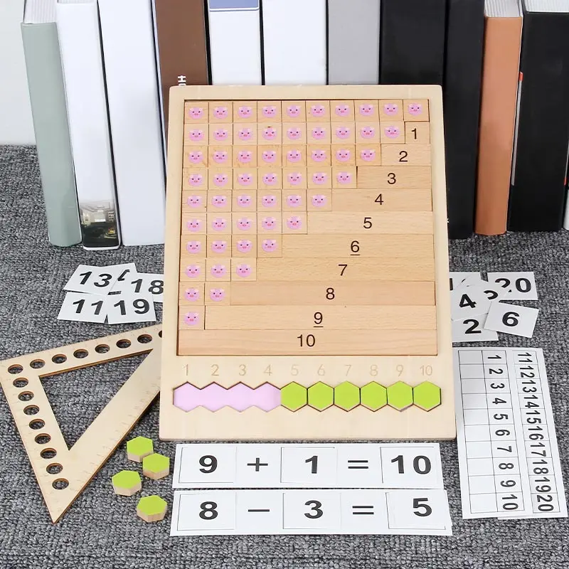 

Math Toy wooden Teaching Educational Toy Multiplication Division Addition and Subtraction Teaching Aid For Children