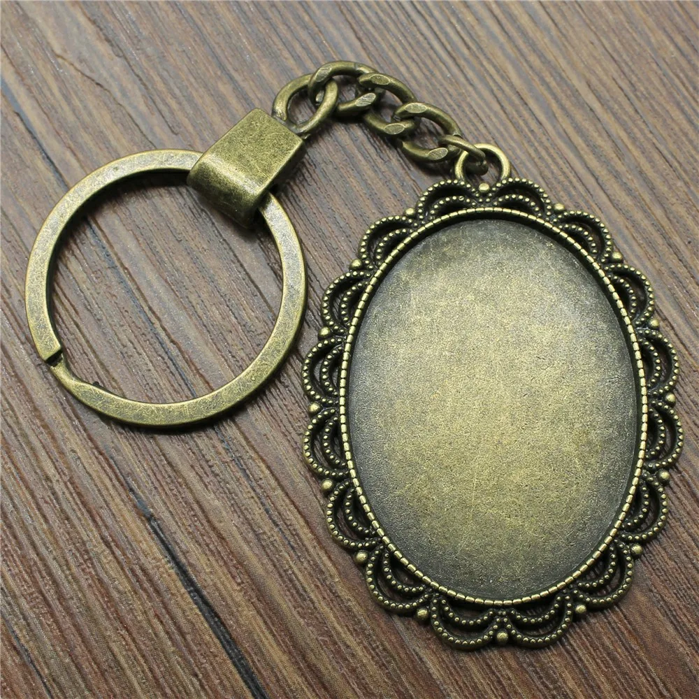 Модный Овальный цветочный стиль 2 цвета 30x40 мм Камея Кабошон основа Подвески