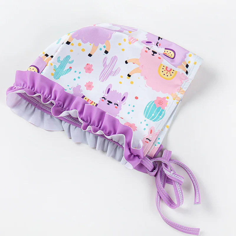 Детский костюм для плавания маленьких девочек 3 шт. юбка с шапочкой милый и